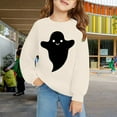 thumbnail image 2 of Mercatoo Halloween Gho𝐬t Sweatshirts for Teen Crew Neck Long Sleeve Pullover Sweatshirts Tops Tween Cute Fall Sweater Clothes, 2 of 3