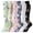 Versatile Colors/Patterns, variant on 6 Pairs Compression Socks for Women & Men, Breathable Lightweight Knee High Sports Compression Socks for Flying, Running, Cycling, Athletic, Travel and Everyday Wear (S/M)