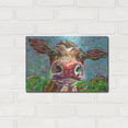 thumbnail image 3 of Luxe Metal Art 'Cow From Another Planet 1' by Carolee Vitaletti Metal Wall Art, 16" x 12", 3 of 9