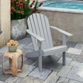 thumbnail image 2 of Costway Patio Adirondack Chair with Inclined Seat High Backrest & Wide Armrests Gray, 2 of 8