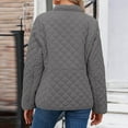 thumbnail image 7 of Lcziwo Quilted Coat for Women Long Sleeve Full Zip Lapel Jackets Lightweight Casual Loose Fall Fashion Outfits 2025 Gray,XL, 7 of 7