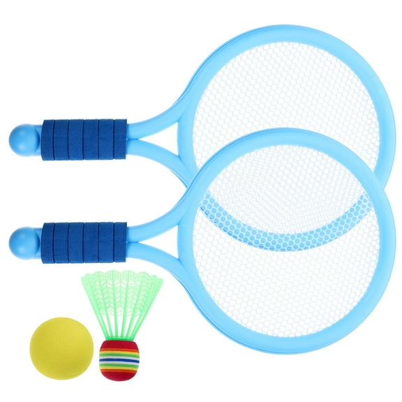 BESTOYARD 2Pcs Blue Plastic Tennis Racket with Fine Workmanship for Outdoor Sports and Athletic Exercise