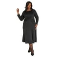 thumbnail image 4 of Ashley Stewart Knotted Midaxi A Line Dress, Black, Size 10/12, 4 of 4