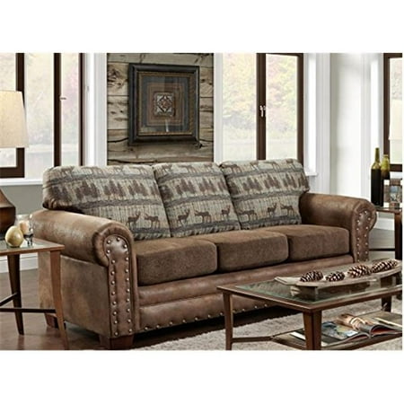 American Furniture Classics Sofa In Deer Teal Lodge Tapestry