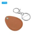thumbnail image 3 of Unique Bargains Leather Key Fob, 4 Pack PU Leather Key Fobs Key Chain Holder for ID Key Cards, Brown, 3 of 6
