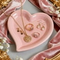 thumbnail image 4 of Small Jewelry Dish for Women,Gifts for Mom,Resin Jewlery Tray Ring Holder,Vanity Ring Dish Cute Cloud Tray,Nightstand Decor Trinket Bowl for Earrings,Perfume,Keys,Pink Heart Shaped Jewelry Plate, 4 of 8