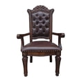 thumbnail image 2 of ACME Vendome Dining Arm Chair in PU and Cherry (Set of 2), 2 of 4