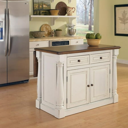 Monarch Antiqued White Kitchen Island Walmart Com