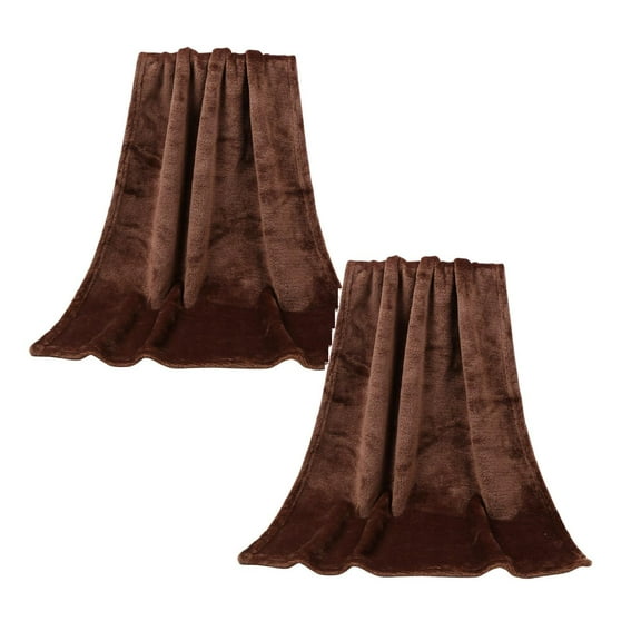2Pack 50Cmx70Cm Fashion Solid Soft Throw Kids Blanket Warm Coral Plaid Blankets Flannel Blanket Home Decor