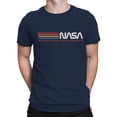 thumbnail image 2 of Officially Licensed Nasa Retro Stripes Logo Men's T-shirt, 2 of 3