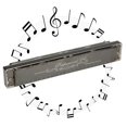 thumbnail image 1 of FLAMEEN Bright Tone Metal Harmonica, 24 Hole Tremolo Harmonica, For Music Performance Musical Instrument Music Enthusiast Wind Instrument, 1 of 8
