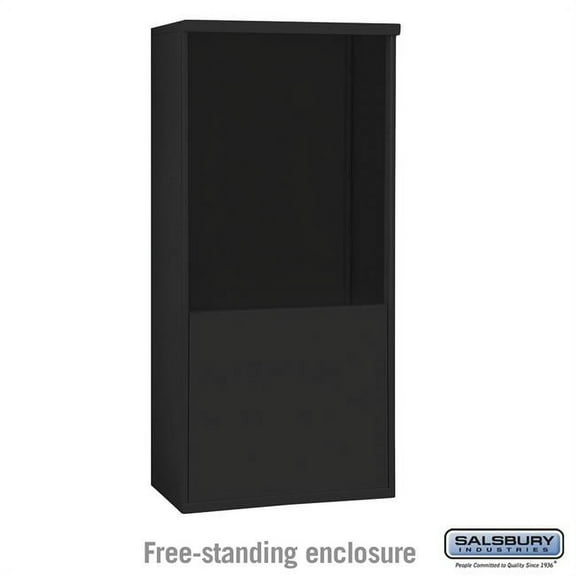 Salsbury Industries 3910D-BLK 32.25 x 65.75 x 19 in. Free-Standing Enclosure Mailbox for 3710 Double Column Unit, Black