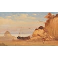 thumbnail image 3 of Carl Blechen 18x12 Black Modern Framed Museum Art Print Titled - Attributed - Fischer on the Baltic Sea Beach (1828), 3 of 5