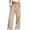 #A02-Khaki, variant on Kids Sweatpants Girls 4-18 Baggy Elastic Waist Wide Leg Girls Pants Open Bottom Lightweight Casual Sweat Trousers for Girls with Pockets