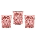 thumbnail image 3 of STPgoods Embossed Drinking Glasses Set 6 Pcs 9 fl oz (265 ml) Whiskey and Water Glasses Set Glass Tumbler Set of 6 Vintage Glassware, Pink, 3 of 6