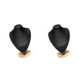 thumbnail image 3 of kurtrusly Necklace Display Bust Smooth Stable for store Showroom Retail Dresser Black M 2Set, 3 of 6