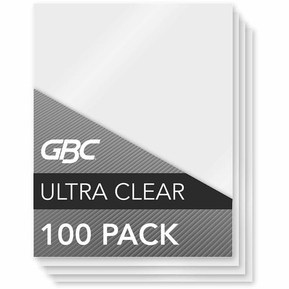 GBC 3200654B UltraClear 9 in. x 11.5 in. 5 mil Thermal Laminating Pouches - Gloss Clear (100/Pack)