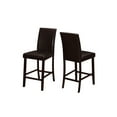 thumbnail image 1 of Monarch Specialties Dining Chair, Set Of 2, Counter Height, Upholstered, Kitchen, Dining Room, Pu Leather Look, Wood Legs, Brown, Transitional, 1 of 2