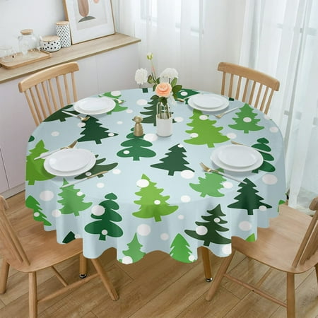 

Cartoon Watercolor Elephant Waterproof Tablecloth Tea Table Decoration Round Table Cover for Kitchen Wedding Home Dining Room