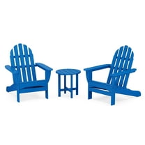 POLYWOOD Classic Adirondack 3-Piece Set in Pacific Blue