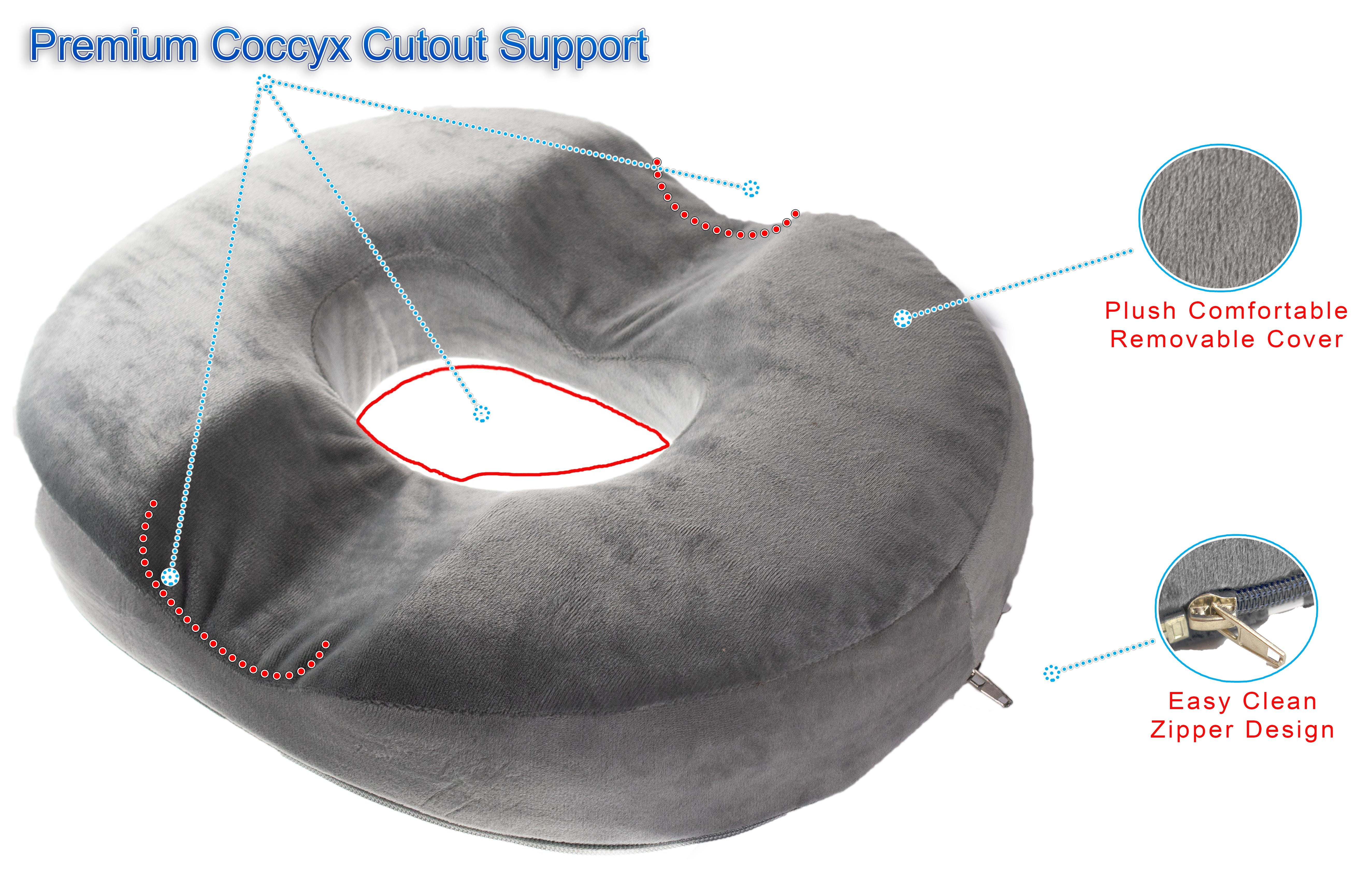 Donut Pillow Gel Seat Cushion Non-Slip Orthopedic Gel & Memory Foam Coccyx  Cushion for Tailbone Pain - Office Chair Car Seat Cushion - Sciatica & Back  Pain Relief （Black） (Black) - Yahoo Shopping