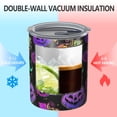 thumbnail image 2 of 12oz Coffee Tumblers Neon Halloween Pumpkin Pattern Stainless Steel Vacuum Insulated Travel Tumbler Coffee Cups Mug with Lid and Straw with Cleaning Brush for Cold & Hot Drinks, 2 of 5
