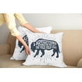 thumbnail image 2 of Ambesonne Adventure Throw Pillow Cover 2 Pack, Tribal Words Trees, 16", Petrol Blue White, 2 of 5
