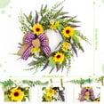 thumbnail image 2 of Adeeing 20in Spring Sunflower Wreath for Front Door Artificial Flower Door Wreath with Labender for Home Decor, Summer, 2 of 8