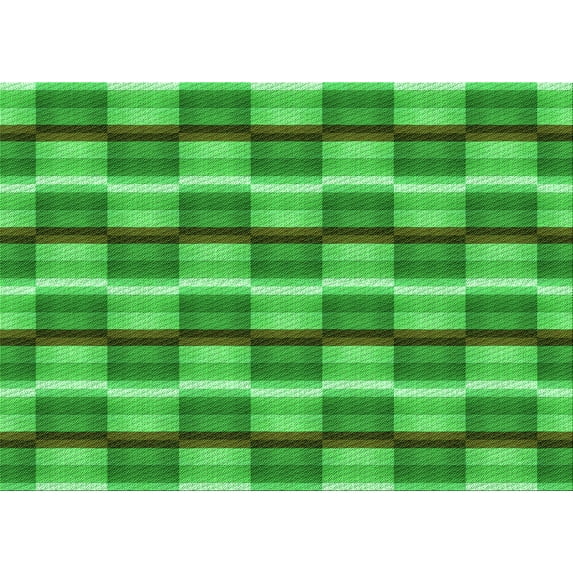 Ahgly Company Indoor Rectangle Patterned Green Area Rugs, 2' x 4'