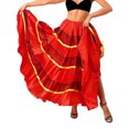 thumbnail image 2 of YONGHS Women's Long Swing Layered Skirt for Flamenco Belly Dance Spanish Bull Performance Costume Type B 360 Degree One Size, 2 of 6
