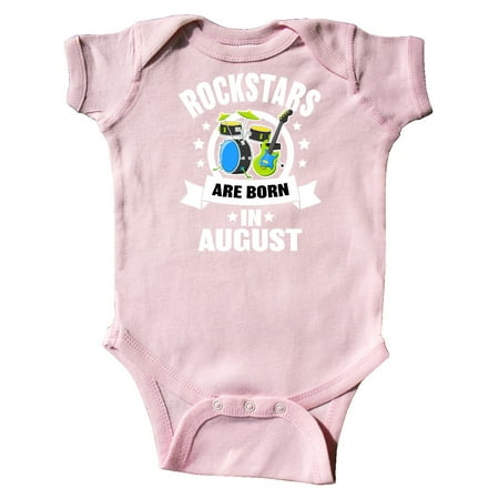 

Inktastic Rockstars are Born in August Birthday Gift Baby Boy or Baby Girl Bodysuit