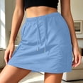 thumbnail image 2 of XIAOCHA Multi-Pocket Cargo Skirt for Women Elastic Waist Summer Casual Mini Skort, 2 of 6