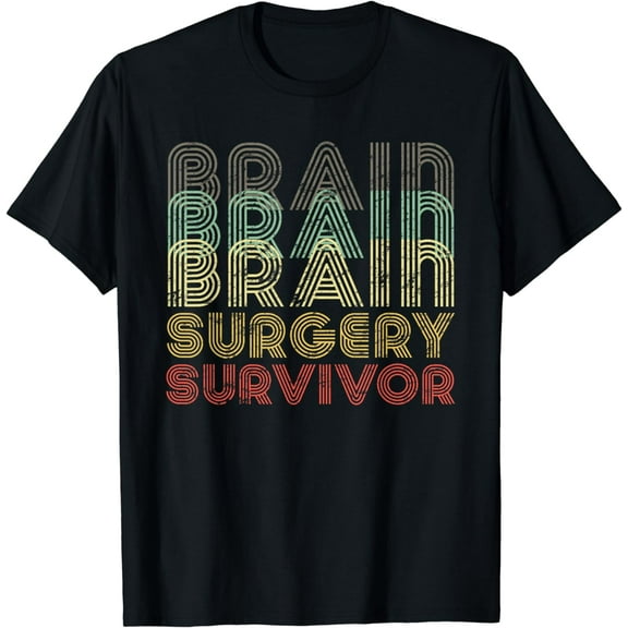 Retro Brain Surgery Survivor Shirt Hospital Get Well Gift mens t shirt，black，women，funny，misfits，men，journey