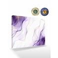 thumbnail image 2 of Marble Purple Wall Art for Living Room,Canvas Picture Wall Decor for Bathroom Bedroom,Gold White Modern Gradient Ocean Ripple Painting Artwork for Office Kitchen Hallway Dining Room Decor 16"x20", 2 of 8
