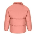 thumbnail image 4 of Herrnalise Men Casual Solid Stand Collar Zipper Windproof Keep Warm Long Sleeve Jacket Coats Hot Pink, 4 of 6