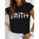 thumbnail image 1 of Camiseta básica con estampado de girasol para mujer, ropa informal con cuello redondo, suave al tacto, Harajuku, Y2K, 1 of 4