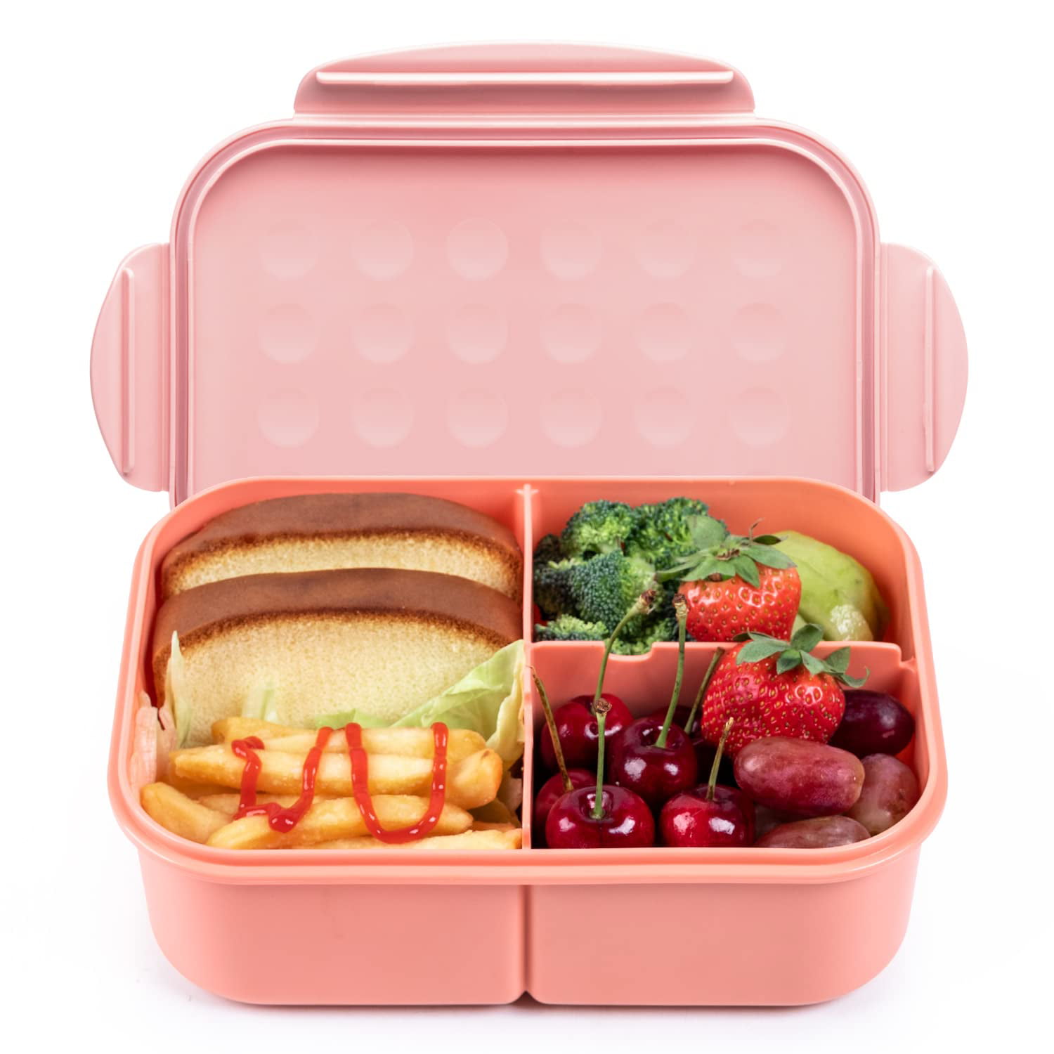  MISS BIG® Lunch Box,Bento Box for Kids,Ideal Leak Proof Salad  Container for Lunch,Mom's Choice Kids Lunch Box,No BPAs and No Chemical  Dyes,Microwave and Dishwasher Safe Lunch Box Containers(Pink Lid): Home 