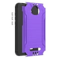 thumbnail image 2 of Kaleidio Case For Boost Mobile SCHOK Volt SV55 [Combat Armor] Brushed Metallic Impact [Shockproof] Protector Hybrid Cover [Purple/Black], 2 of 4