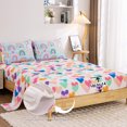 thumbnail image 4 of Btargot 5PCS Reversible Blue Rainbow Comforter Set Twin Girls Colorful Rainbow Bed-in-a-Bag Bed Set, 4 of 14