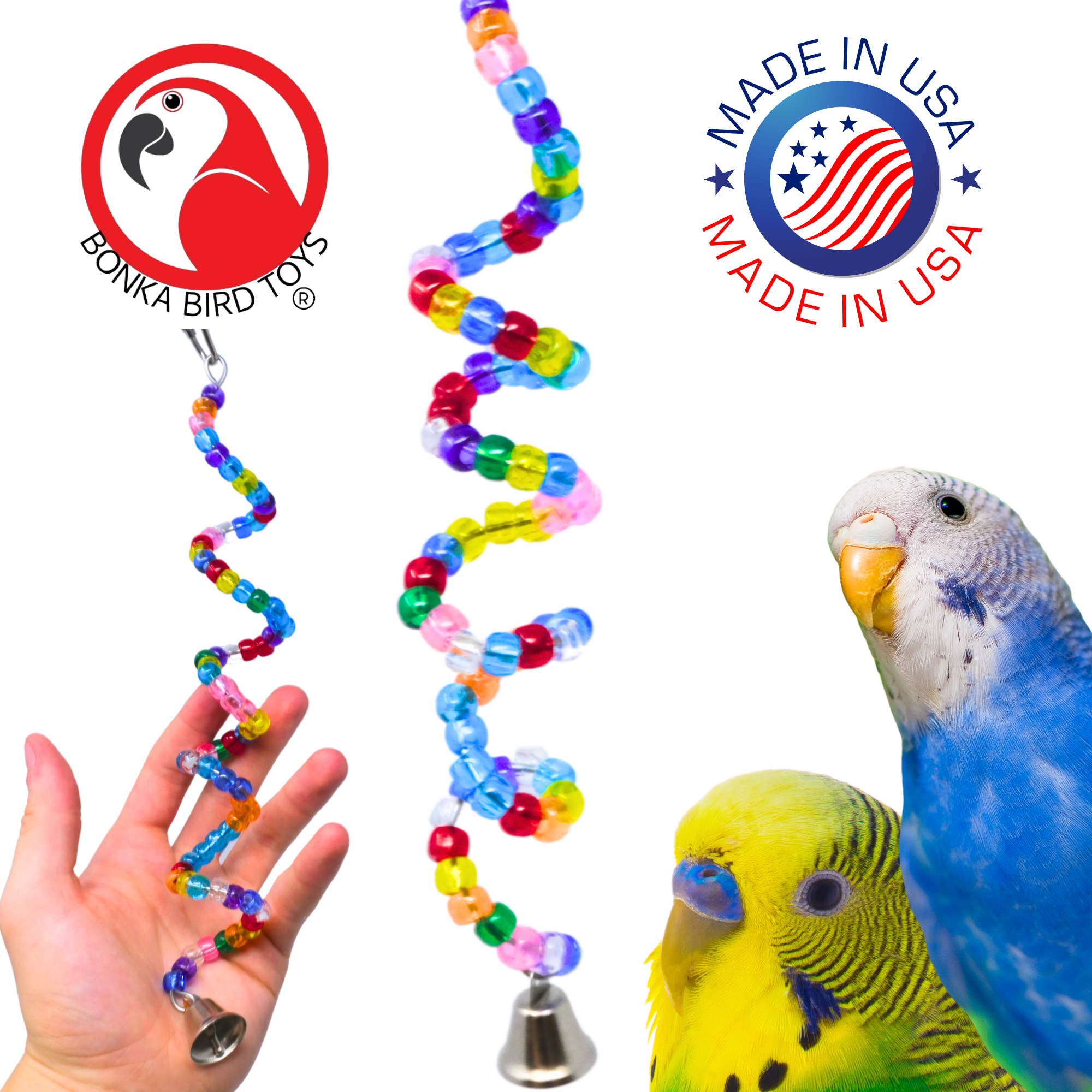 Bonka Bird Toys 869 Millet Holder Small Parrot Cage Treat Dispenser