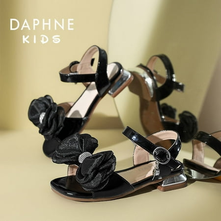 

DAPHNE Girls Elegant Bowknot Sandals Lightweight Soft Sole Princess Shoes For Party Performance