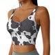 thumbnail image 2 of Fotbe Black And White Sheeps Sujetador Deportivo Largo sin Aros para Mujer con Almohadillas y Soporte Medio, Transpirable y Absorbente, Camiseta Tipo Chaleco o Tank Top-Small, 2 of 8