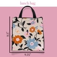 thumbnail image 2 of Kate Spade New York Bolsa de almuerzo portátil suave con forro interior aislado plateado y bolsillo de almacenamiento, jardín floral, 2 of 5