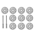 thumbnail image 1 of JTWEEN 10Pcs Cutting Wheel Set Emery Cutting Disc Kit Sharp Circular Saw Blade Set with 2x Rods Professional Rotary Tool Accessories for Cutting Gem Ceramic Tile Glass, 1 of 9