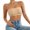 Beige, variant on Under $5 Womens Underwear Women Solid Seamless Ice Silk Strapless Bra Anti-Slip Gathering Bandeau Bra With Wavy Trim Comfort Skin-Friendly Slimming Support Brassiere Gkeoshab