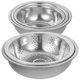 thumbnail image 1 of 5Pcs Stainless Steel Vegetable Washing Basin Rice Washing Sieve Cleaning Basins, 1 of 6