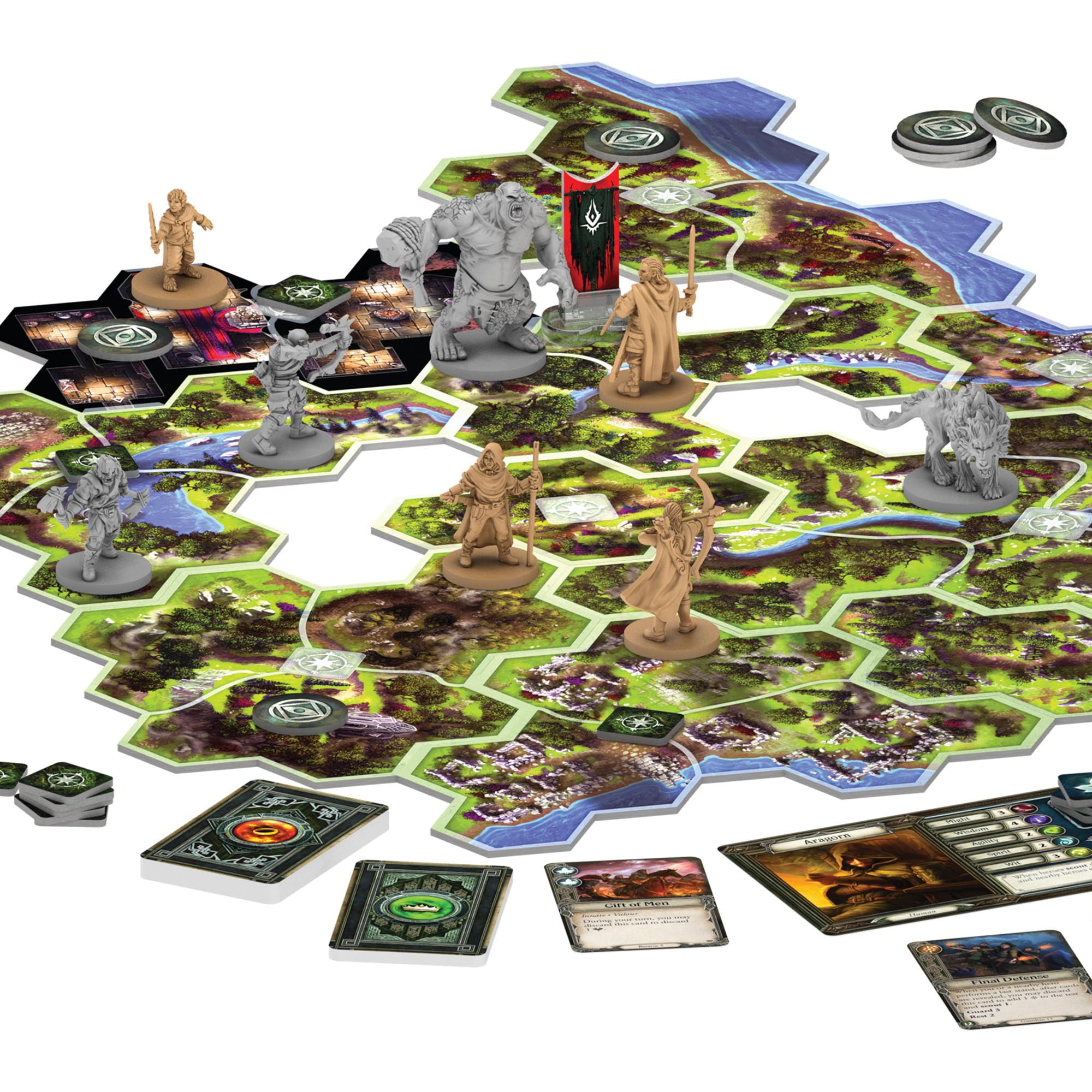 LOTR: Journeys in Middle-Earth Cooperative Board Game for Ages 14 and up,  from Asmodee 