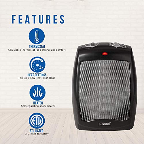 Lasko Cd09250 Ceramic Portable Space Heater With Adjustable Thermostat Perfect