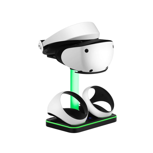 El soporte de carga para mandos PS VR2 es adecuado para el soporte de almacenamiento de PlayStation VR2 - Efecto de luz RGB