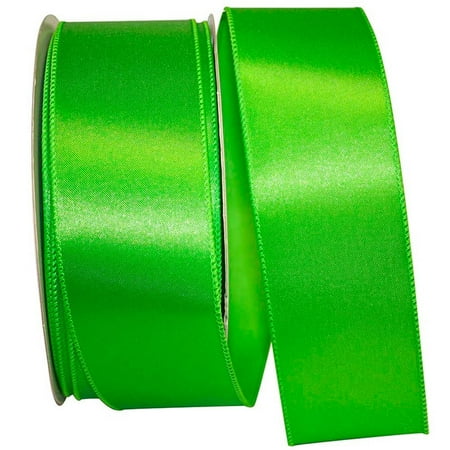 UPC: 0840108864452 | Jam Paper Satin Wired Edge Ribbon  2.5 In X 50 Yds  2/Pack  Citrus